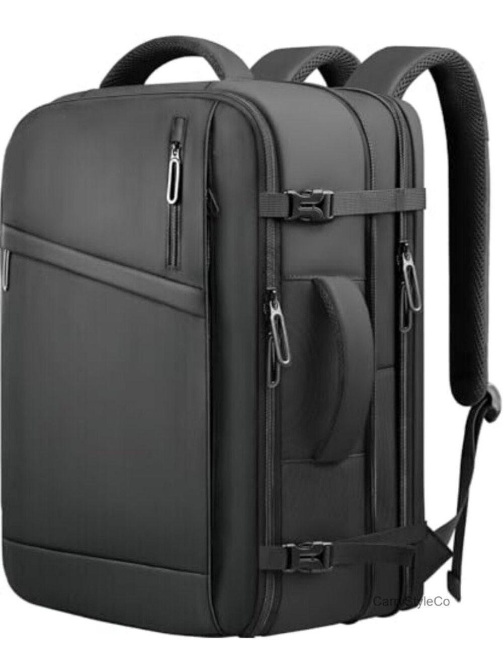 Expandable Water Resistant Laptop Backpack Fits 15.6" Nylon Travel Bag